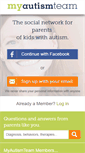 Mobile Screenshot of myautismteam.com